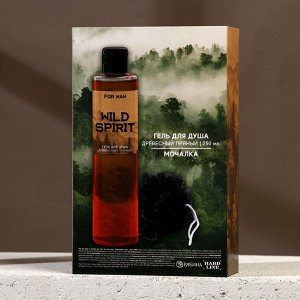 Набор Wild spirit, гель для душа, 250 мл и мочалка для тела