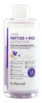 Meloso Мицеллярная вода для лица на основе пептидов и риса Dr. Micellar Cleansing Water Peptide+Rice Nutrition, 300 мл