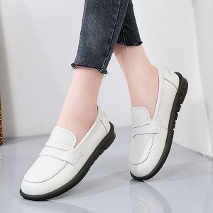 Кожаные женские мокасины