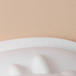 Форма для выпечки и муссовых десертов KONFINETTA «Сердце с бантом», 19x17x6,5 см, цвет белый