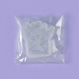 Силиконовый молд для леденцов и шоколада «Конверт с тюльпанами», 9x7,5 см, цвет прозрачный