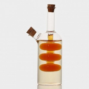 Бутылка стеклянная для соуса и масла 2 в 1 «Фьюжн», 250/100 мл, 8*6*20 см