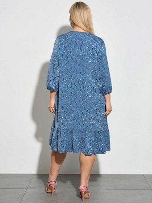 Платье 0229-1 тёмно-голубой