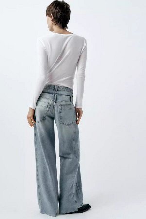 Женские широкие джинсы