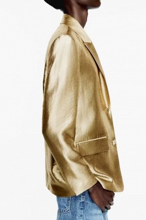 "Золотой" свободный женский пиджак
