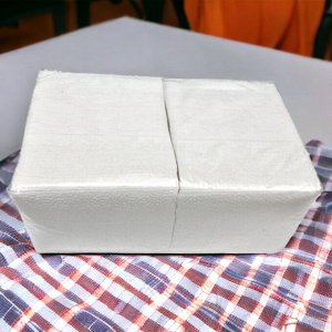 Салфетки  400л. 25х25 1сл. "БИГ ПАК"Белые
