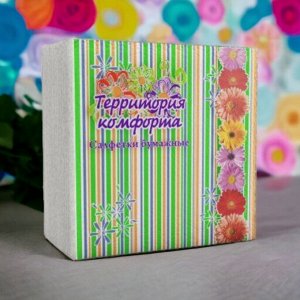 Салфетки бумажные сервировочные столовые 50 листов, 25*25 1сл. рис. ПОЛОСКИ (зел+гол+оранж)