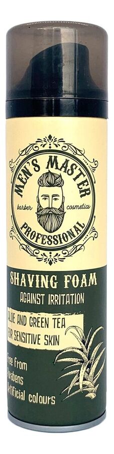 Пена для бритья „АЛОЕ И ЗЕЛЕНЬІЙ ЧАЙ“ марки “MEN’S MASTER” 200 мл.