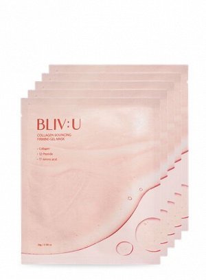 Round Lab Bliv:u Collagen Bouncing  Firming Gel Mask Укрепляющая коллагеновая гидрогелевая маска 28 гр