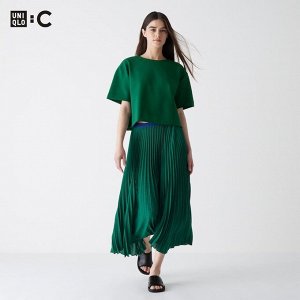UNIQLO - стильная плиссированная юбка - 55 GREEN