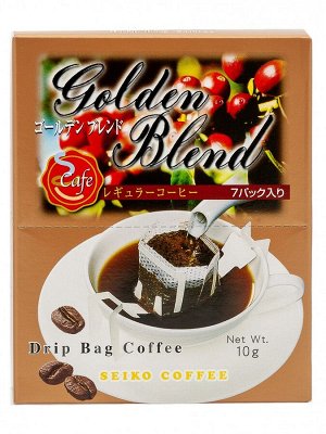 Кофе молотый Seiko Coffee Дрип-бэг Golden Blend (7 шт/уп), к/к 70г