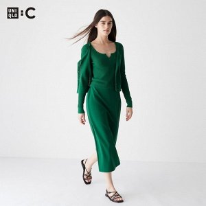 UNIQLO - узкая юбка из креп-джерси (длина 80-84см) - 55 GREEN