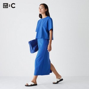 UNIQLO - узкая юбка из креп-джерси (длина 80-84см) - 65 BLUE