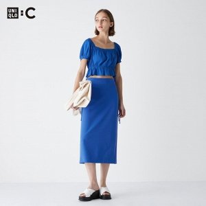 UNIQLO - узкая юбка из креп-джерси (длина 73-77см) - 65 BLUE