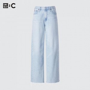 UNIQLO - широкие прямые джинсы - 69 NAVY