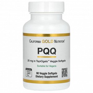 California Gold Nutrition, Пирролохинолинхинон, 20 мг, 90 растительных капсул