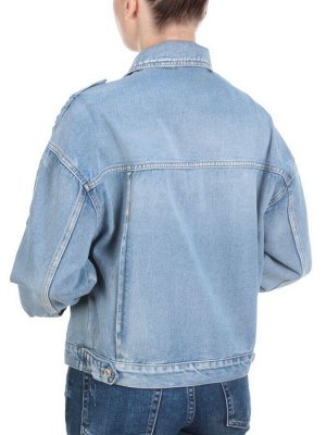 J7735 BLUE  Куртка джинсовая женская YI SUO (98% хлопок 2% эластан)