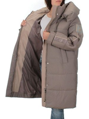 2098 DK.BEIGE Пальто зимнее женское (200 гр .холлофайбер)
