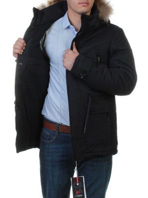 8805 Куртка Аляска мужская зимняя (искусственный мех, натуральный мех енота)