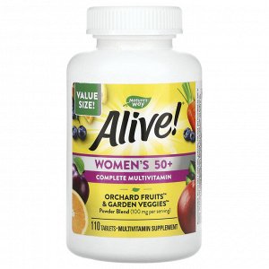 Nature's Way, Alive! Комплексные мультивитамины для женщин старше 50 лет, 110 таблеток