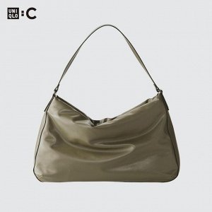 UNIQLO - стильная кожаная сумка - 56 OLIVE