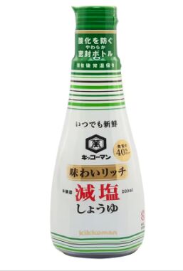 Соус соевый Kikkoman насыщенный с пониженным содержанием соли, 200 мл. 1/6