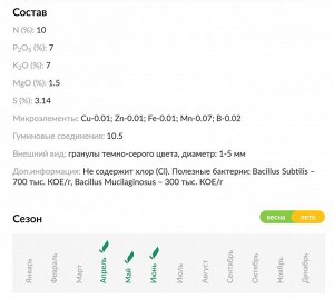 Буйский химический завод Весеннее 1кг ОМУ Буй