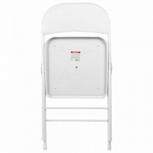Стул складной BRABIX "Golf Plus CF-003 КОМФОРТ", белый каркас, кожзам белый, 532888