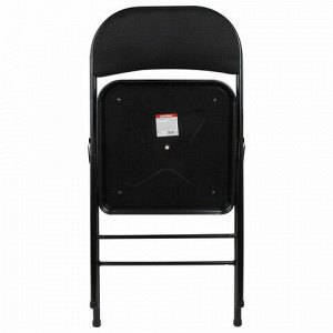 Стул складной BRABIX "Golf Plus CF-003 КОМФОРТ", чёрный каркас, чёрная ткань, 532889