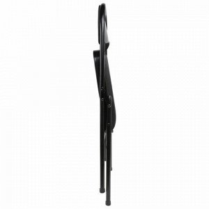 Стул складной BRABIX "Golf Plus CF-003 КОМФОРТ", чёрный каркас, чёрная ткань, 532889