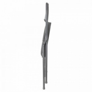 Стул складной BRABIX "Golf Plus CF-003 КОМФОРТ", серый каркас, серая ткань, 532890