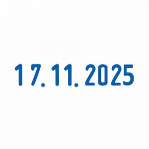Датер-мини месяц цифрами, оттиск 22х4 мм, синий, TRODAT 4820 BANK, корпус черный, 82498