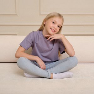 Леггинсы для девочки MINAKU: Casual Collection KIDS, цвет голубой, рост