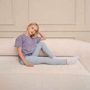 Леггинсы для девочки MINAKU: Casual Collection KIDS, цвет голубой, рост