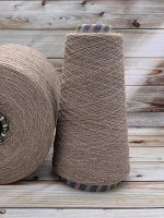 Пряжа  для вязания  61 гр, Melange 100%  хлопок 1666м/100г  Fusillo (бежево-коричневый)