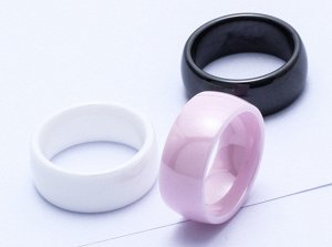 Кольцо керамика розовое