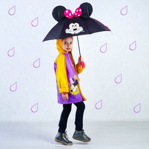 Зонт детский с ушами, 8 спиц, Ø 70 см, Минни Маус