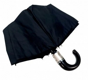 Зонт мужской автомат с кожаной ручкой цвет Черный (DINIYA)