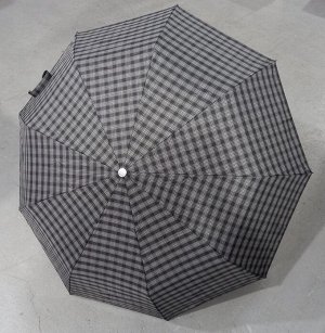 Зонт мужской автомат Клетка цвет Антрацитово-серый
