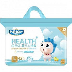 Детские подгузники-трусики "PalmBaby Health+", размер L (9-14 кг), 42 шт.