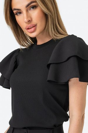 Женская нарядная блузка с коротким рукавом