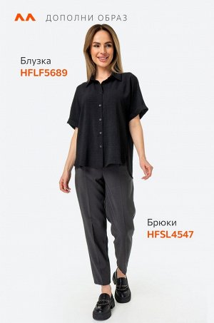 Женская рубашка с коротким рукавом из ткани-жатка Happyfox