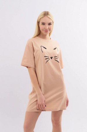 Женское платье-футболка оверсайз Happyfox