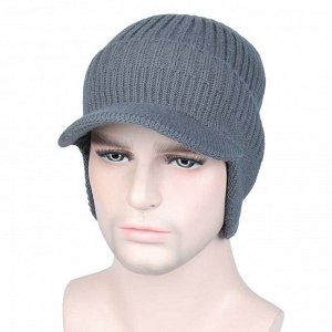 Зимняя шапка с козырьком и защитой ушей для мужчин
