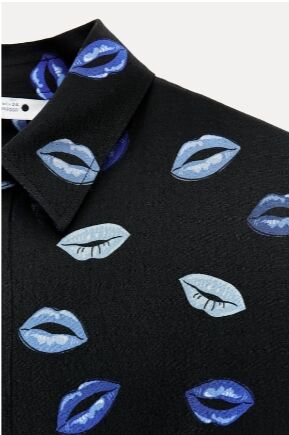 РУБАШКА SLIM FIT С ПРИНТОМ арт. 2328004, черный
