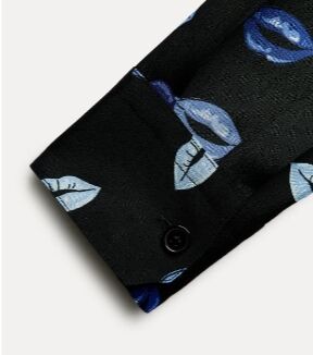 РУБАШКА SLIM FIT С ПРИНТОМ арт. 2328004, черный