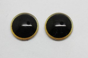 Стеклянные кабошоны-глазки для игрушек, диаметр 12 мм, 2 шт./упк.