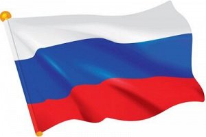 Вырубной плакат "Российский флаг"