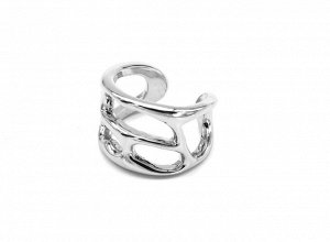 Серьга-кафф 13*9мм, цв.серебристый, 1 штука