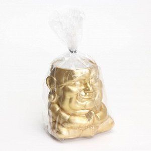 Свеча "Будда" в подсвечнике из гипса,8х8х8,5см, золото